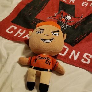 Super bowl champion towel and giants stuffed  item